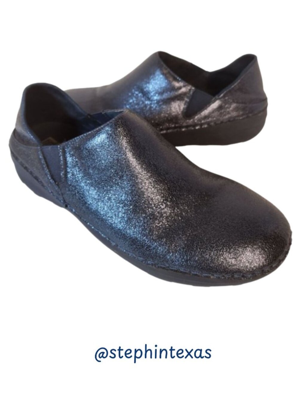 FITFLOP Superloafer Glitzy Meteor Blue Women's Size 10 Medium U95-632